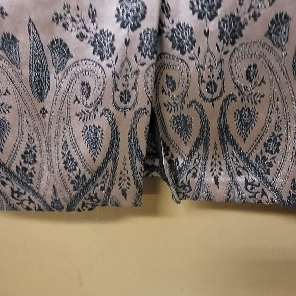 7th Ave Pink and Black Print Satin Skirt - Picture 8 of 8